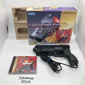 Sega Saturn Gun Controller Virtua Cop HSS-0122 Box Game Japan CRT TV Only Tested