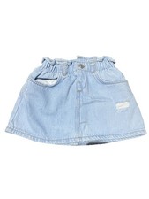 ZARA KIDS Girls Light Denim Paperbag High Waist Skirt Size 2-3 Years
