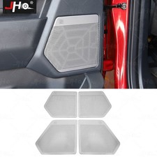 Silver Aluminum Door Audio Speaker Cover Trim Fit 2021-2025 Ford F-150 Anti Kick