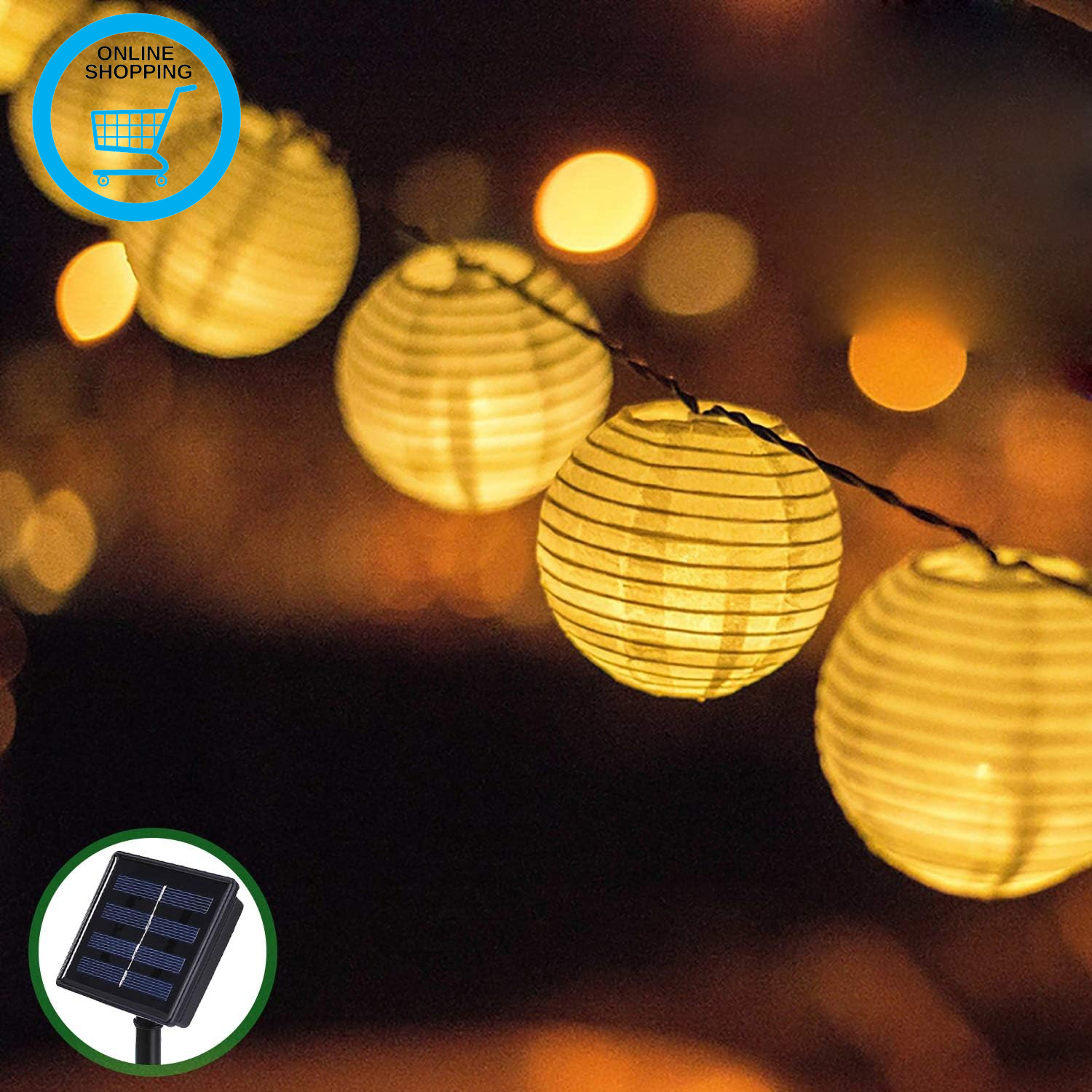 Solar String Lights Outdoor Garden, 20Ft 30 LED Fairy Lights,Solar Garden Lanter