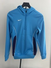 Nike Dri-Fit Blue Women XS 1/2 Zip Hoodie Athletic Training Pullover