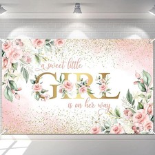 Baby Shower Backdrop Girls Baby Shower Photography Background Backdrops