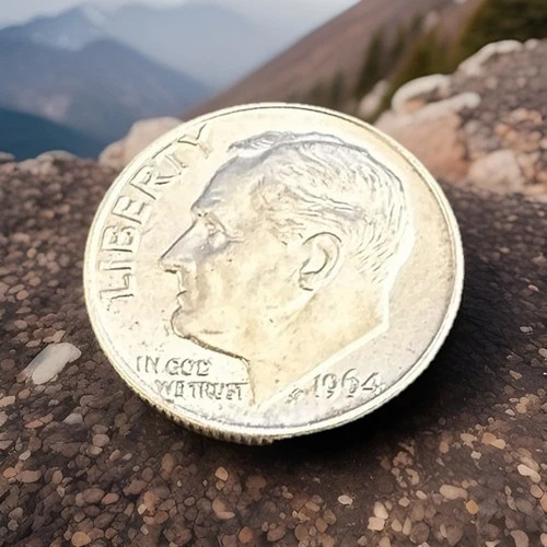1964-P ROOSEVELT DIME UNCIRCULATED BU 90% SILVER