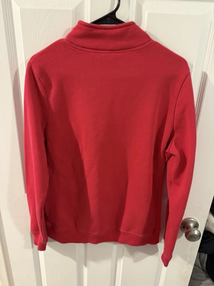 Sudadera pulóver roja con cremallera 1/4 IZOD Perform X para mujer ~ talla M Foto 4 de 4
