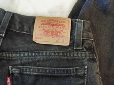 Levis 550 Jeans Boys 28x23 Kids Husky Fit Black