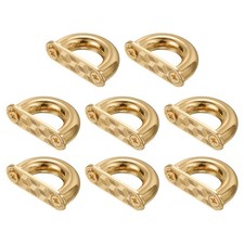 8-Pack Arch Bridge Buckle, Metal D-Ring Connector Buckles for Bag Gold Tone 
