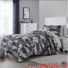 5-Piece Camouflage Bedding Set Kids Twin Comforter Reversible Soft Storage Bag