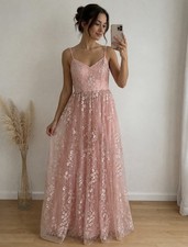 Tolles Rosa Kleid, Hochzeitskleid, Langes Kle...