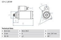Bosch Anlasser Starter 0 986 020 370