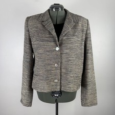 Vintage Handwoven Silk Blazer Jacket Made in USA, Women s Large