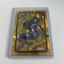 2025 Topps Chrome Marvel Yellow Lava Refractor card #32 Web-Head