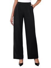 Womens Wide Leg Dress Pants Stretchy High Waisted Work Pants Business Casual ...