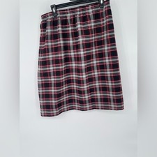 Blair Black and Red Plaid Midi Skirt vintage