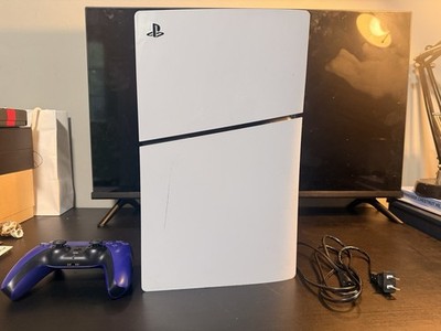 Sony PlayStation 5 Digital Edition White With Purple Controller And Power Cable
