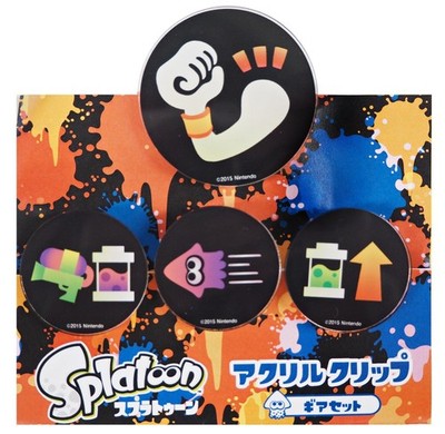 San-Ei Boeki Splatoon Goods Series Acrylic Clip Gear Set (Height 12.5Cm) Spz05_
