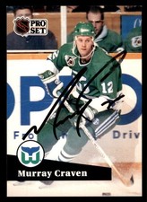 1991 Pro Set Hockey #393 Murray Craven Signed Autograph (no COA)