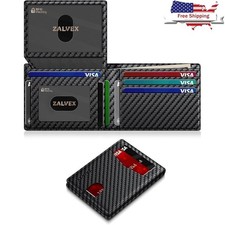 Wallet for Men Slim RFID Blocking Leather Credit Card Holder Wallet for 14 Cards
