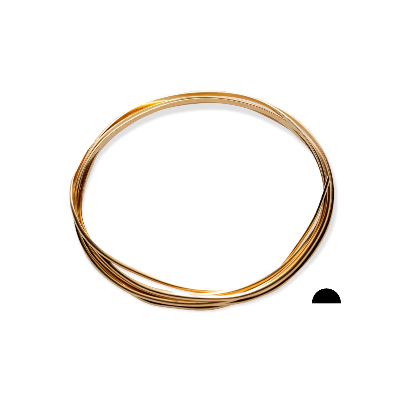 CRAFT WIRE 14/20 Yellow Gold Filled Wire 16 Ga Half Round Half Hard 5FT