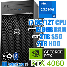 Dell Precision 3630 Win11 PC?RTX 4060?i7-8700?Up to 128GB RAM & 2TB SSD?2TB HDD