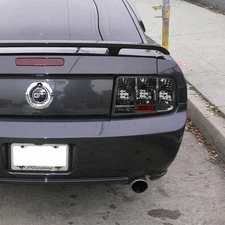 Taillights Chrome With Smoked Lens And Sequential Turn Signals Pair Mustang 2...