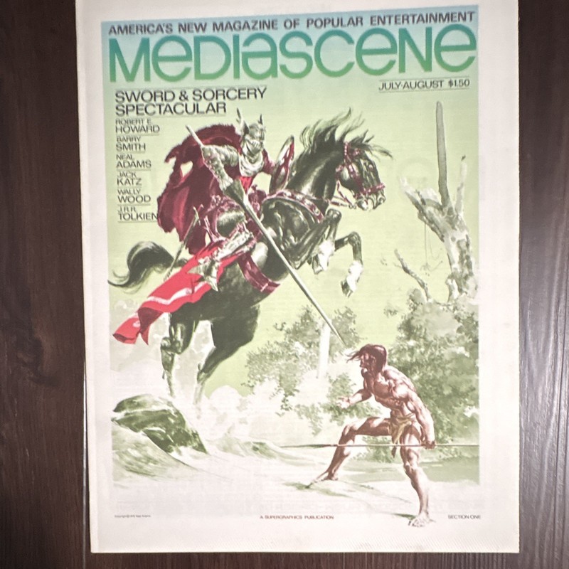 MEDIASCENE Magazine #20 (1976)  SWORD & SORCERY Adams, Barry Smith, Wood Art