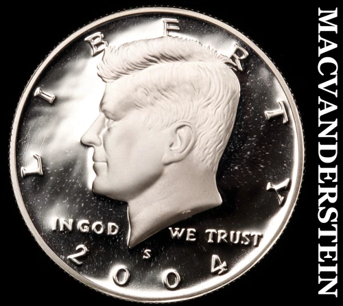 2004-S Kennedy Half Dollar- Lustrous Silver Choice Gem Proof  #i3331