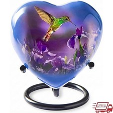 Heart Keepsake Mini Urn Human Ashes Handcrafted Memorial Display Stand New