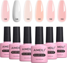 8 in 1 Builder Nail Gel Set, Sheer Color Builder Base Nail Strengthening Gel Nai