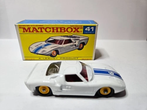 Matchbox Vintage #41 Ford GT Race Car w/ Original Box