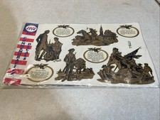 Meyercord vintage 1976 goldtone historical bicentennial decals unopened