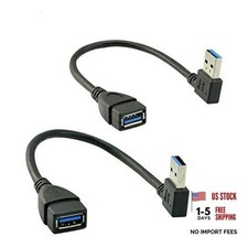 SuperSpeed USB 3.0 Male to Female Extension Data Cable Left and Right Angle