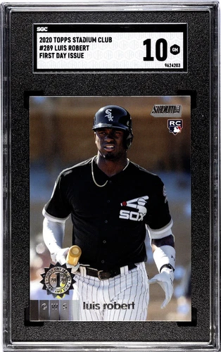 2020 Stadium Club - First Day Issue - Luis Robert (RC) - SGC 10 Gem Mint Pop. 1