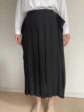 Junya Watanabe Comme des Garcons Damen Schwarz Lang Falten Rock Falten Japan