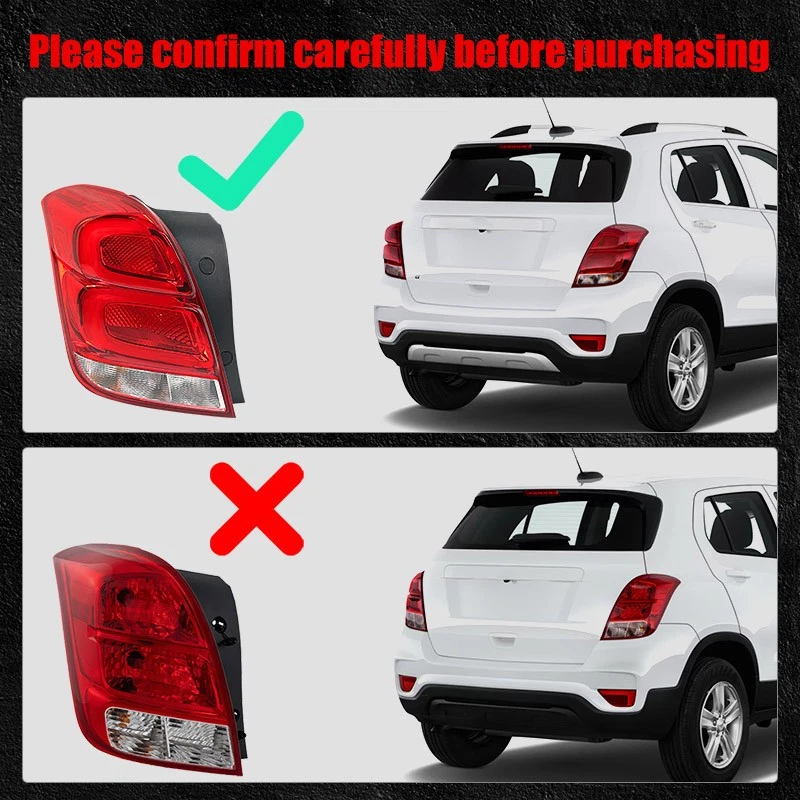 For Chevy Trax 2017-2022 Tail Light Brake Lamp W/ LED Replacement Left & Right - Imagem 4 de 4