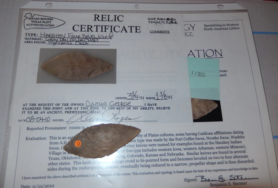 CUCHILLO HARAHEY SUPERIOR 4 BISELES con BEN STERMER y certificado de autenticidad DWAIN ROGERS BIEN. C146 Foto 3 de 4