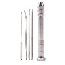 Leather Sewing Awl Set Shoes Repair Punch Stitching Needle Alloy Copper 100 New