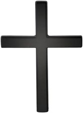 3D Cross Metal Car Sticker, 2.6 1.9 Inch Car Emblem Badge Decal Decoration