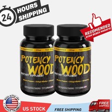 Potency Wood Ginseng Ashwagandha Ginkgo Tribulus  Herbal Supplements 120 Capsu