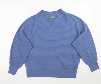 Muskatblauer Damenpullover UK-Größe 14