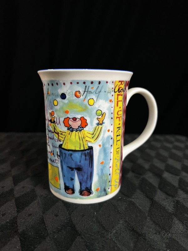 Churchill Fine Bone China Juggler / Clown Coffee Tea Cup Mug Made in England