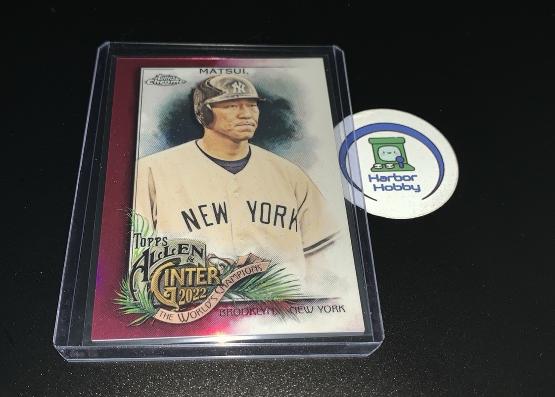 Hideki Matsui 2022 Topps Allen & Ginter Chrome Magenta Refractor 165/199 Yankee