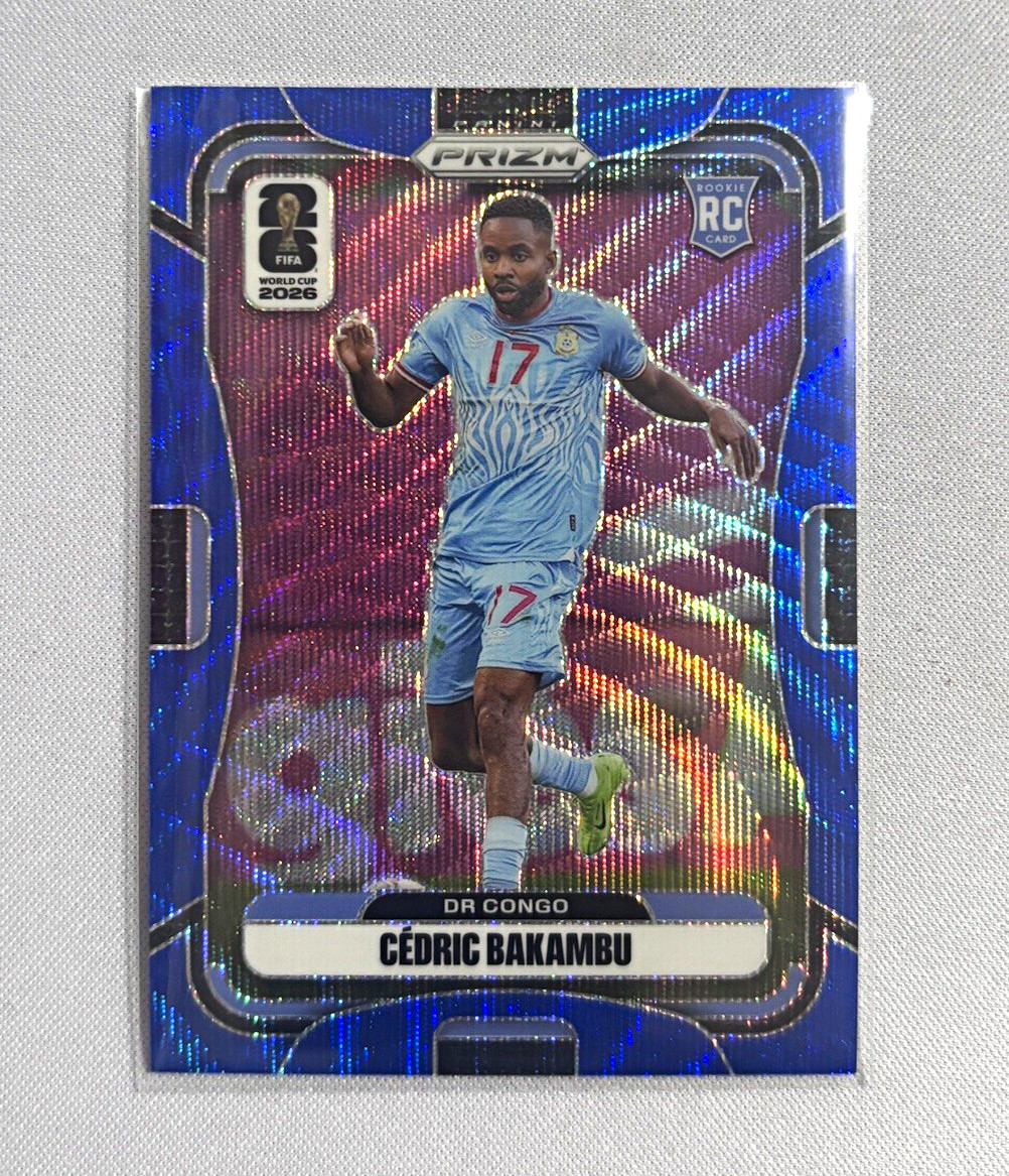 Panini Prizm FIFA World Cup 2026 Cedric Bakambu #464 Blue Wave /55 DR Congo ⚽️