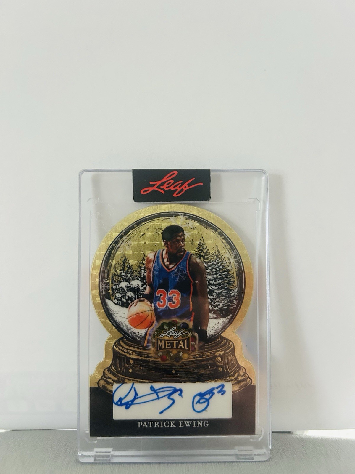 2025 Leaf Metal 1/1 Gold Vinal Auto Of Patrick Ewing