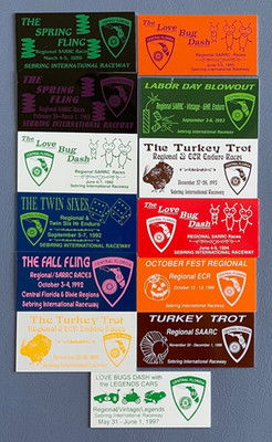 Lot 13 SCCA Dash Plaques Sebring Raceway Central Florida Region 1989-1997