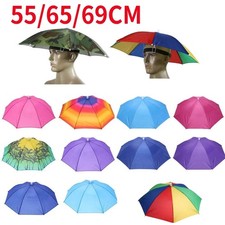 Hands-Free Umbrella Hat – Waterproof Sunscreen Headwear for Hiking and Camping