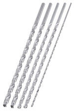 NEIKO 10047A Extra Long Drill Bit Set  5-Piece  M2 HSS Steel  12-Inch Length