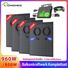 LIONSHEE Balkonkraftwerk--960W Flexibel Solarmodul Solarpanel mit …