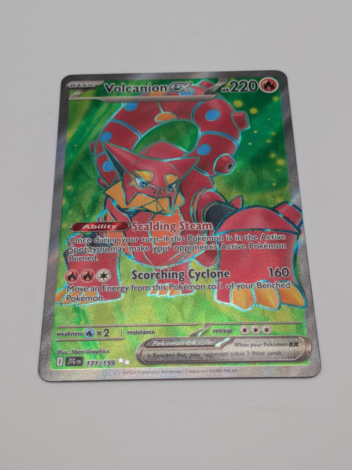 Volcanion ex 171/159 Ultra Rare Journey Together Pokemon Holo Near Mint