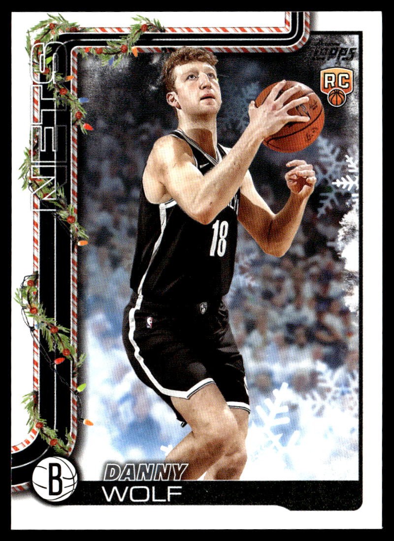 2025-26 Topps Holiday #H187 Danny Wolf Glitter Holiday