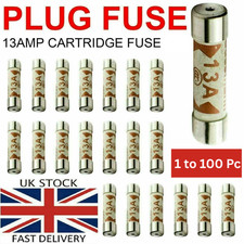 13A Domestic Fuses Plug Top Household Mains 13amp Cartridge Fuse UK Stock